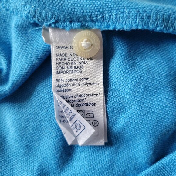 Vintage 90’s Y2K Tommy Hilfiger Men’s XXL Polo Short-Sleeve Shirt, Blue, EUC - Picture 7 of 11